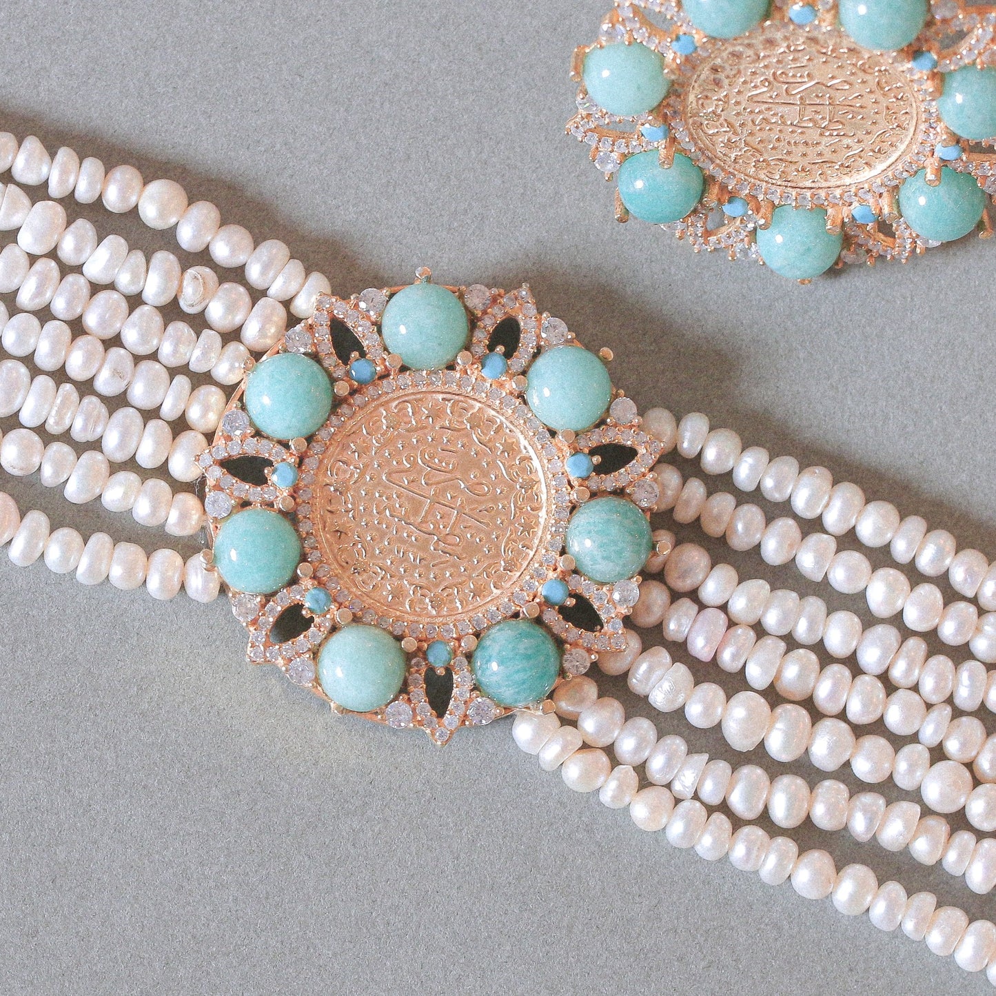 Lira & Amazonite Pearl Full Set