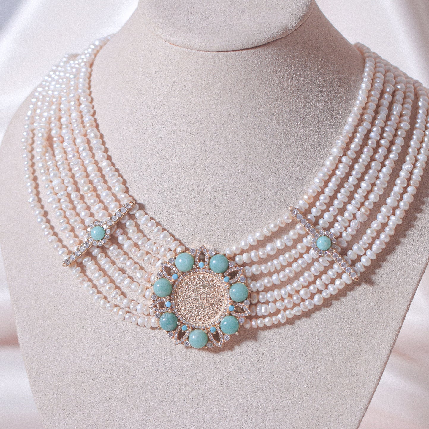Lira & Amazonite Pearl Full Set