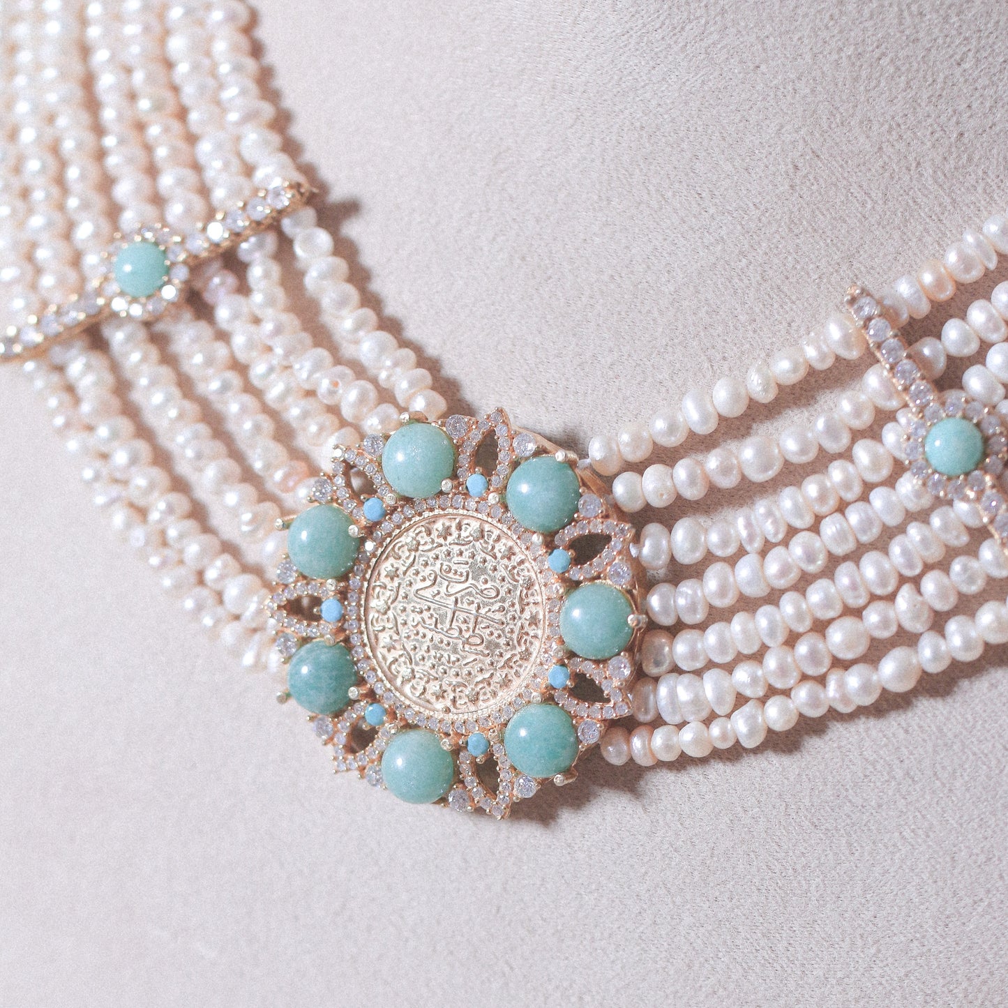 Lira & Amazonite Pearl Full Set