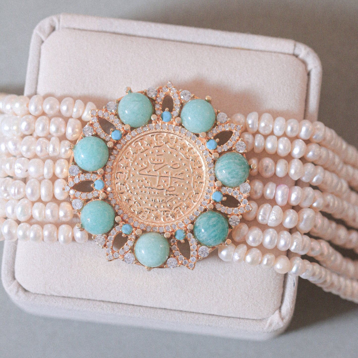 Lira & Amazonite Pearl Full Set