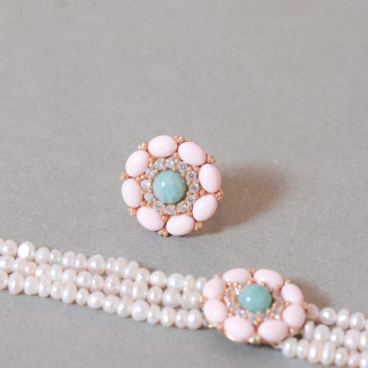 Amazonite & Corals Pearl Full Set