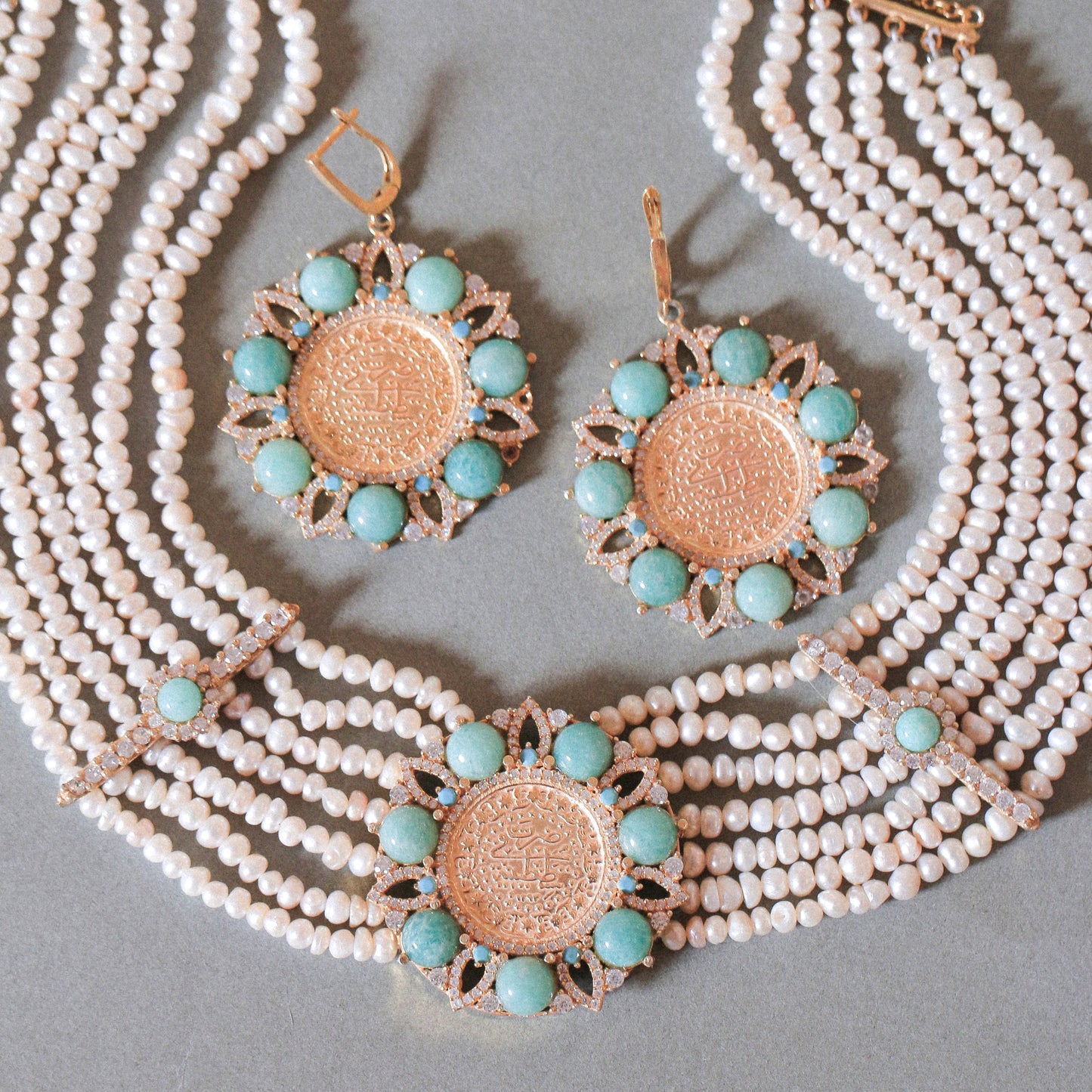 Lira & Amazonite Pearl Full Set