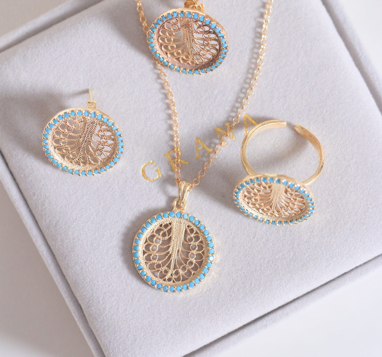 New Fairuz Round Filigree Set