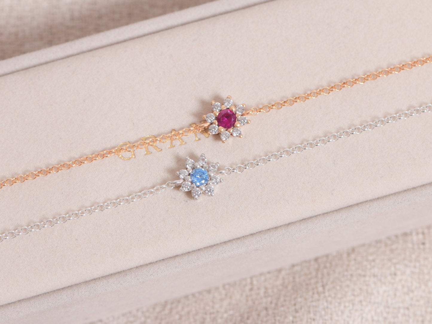Halo Red Zircon Bracelet