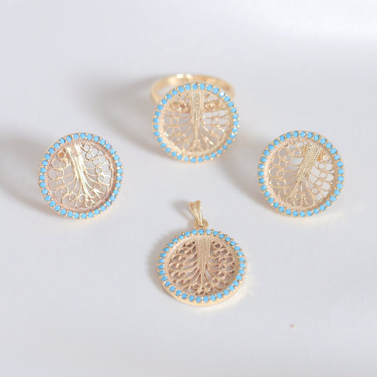 New Fairuz Round Filigree Set