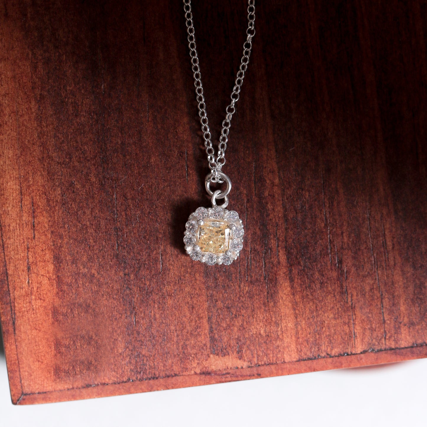 Cushion Halo Pendant