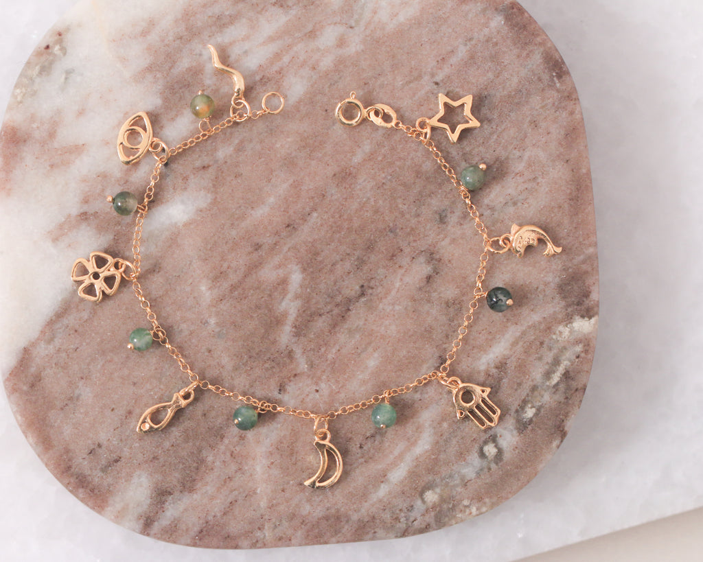 Grabeej Bracelet (Green Gems)