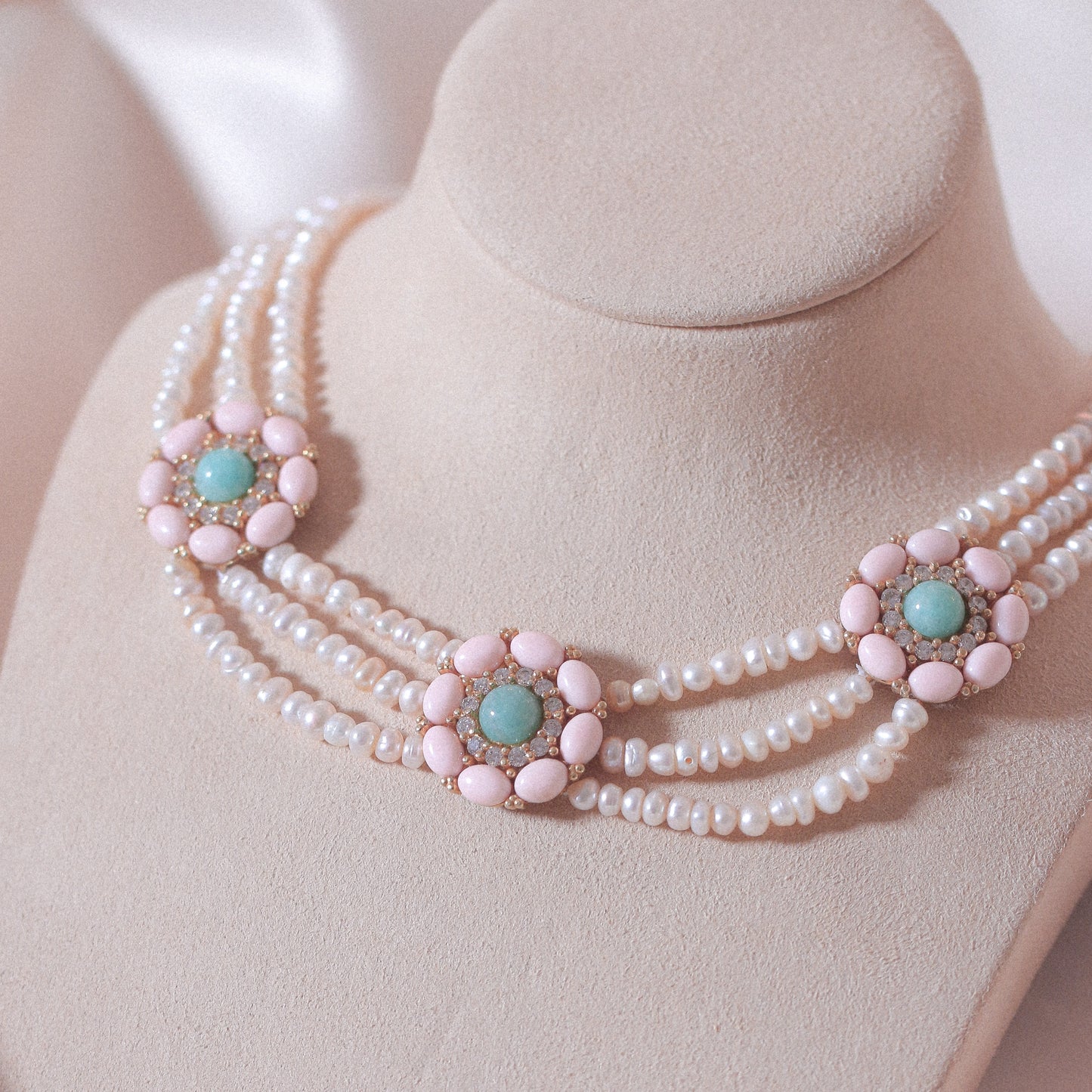 Amazonite & Corals Pearl Full Set