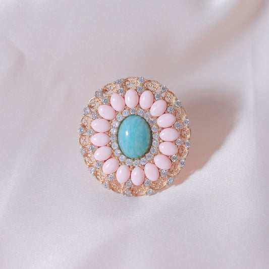 Coral's Halo Ring