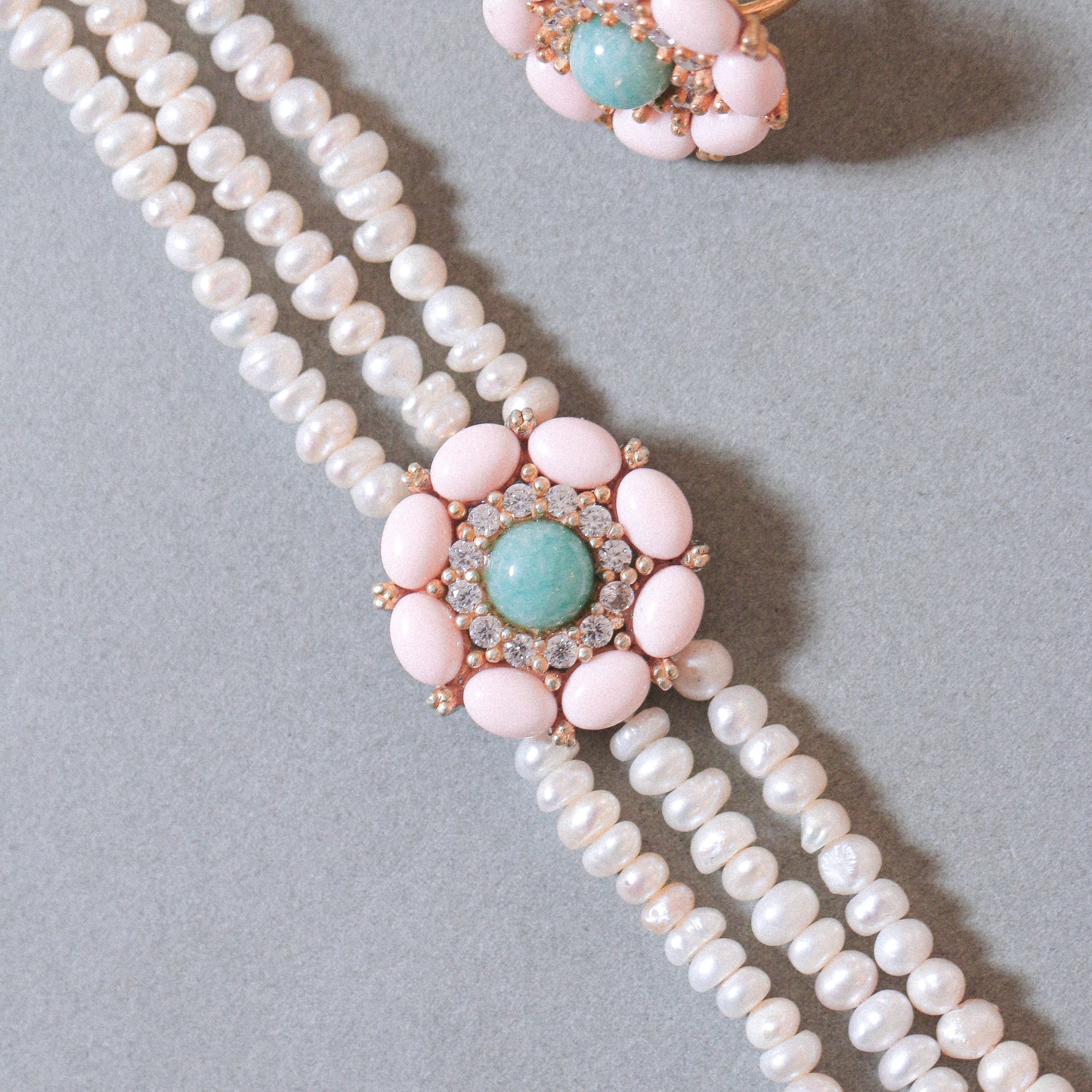 Amazonite & Corals Pearl Full Set